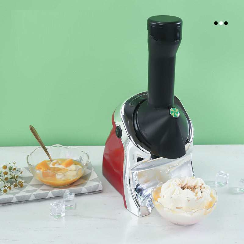 Compact Fruit Ice Cream Machine, Red