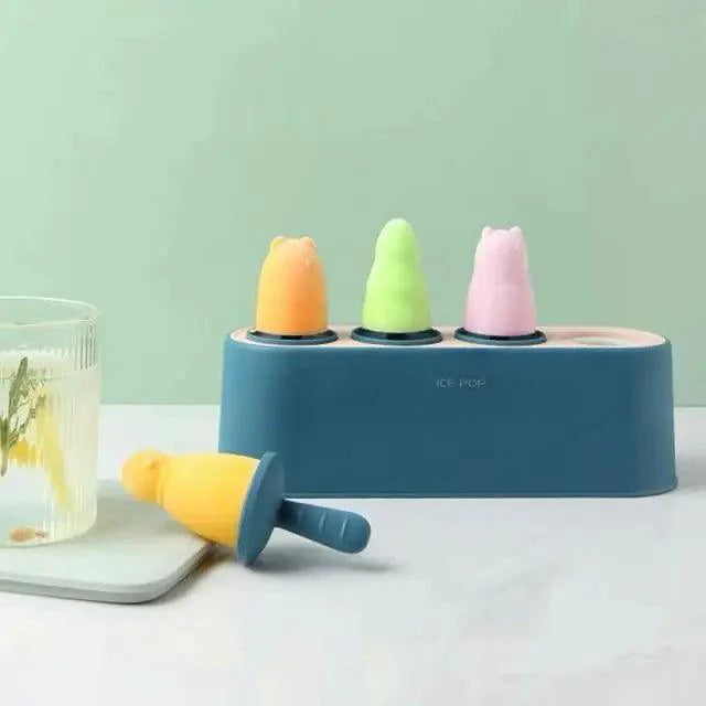 Silicone Popsicle Molds, 4-Cavity
