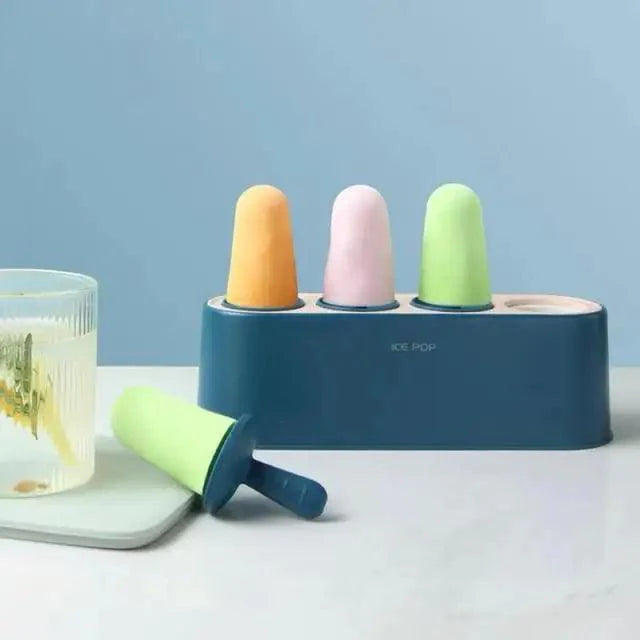 Silicone Popsicle Molds, 4-Cavity
