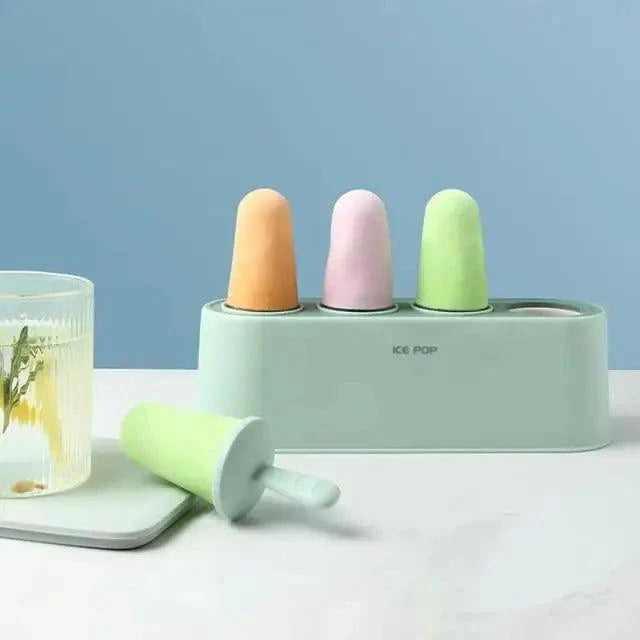 Silicone Popsicle Molds, 4-Cavity