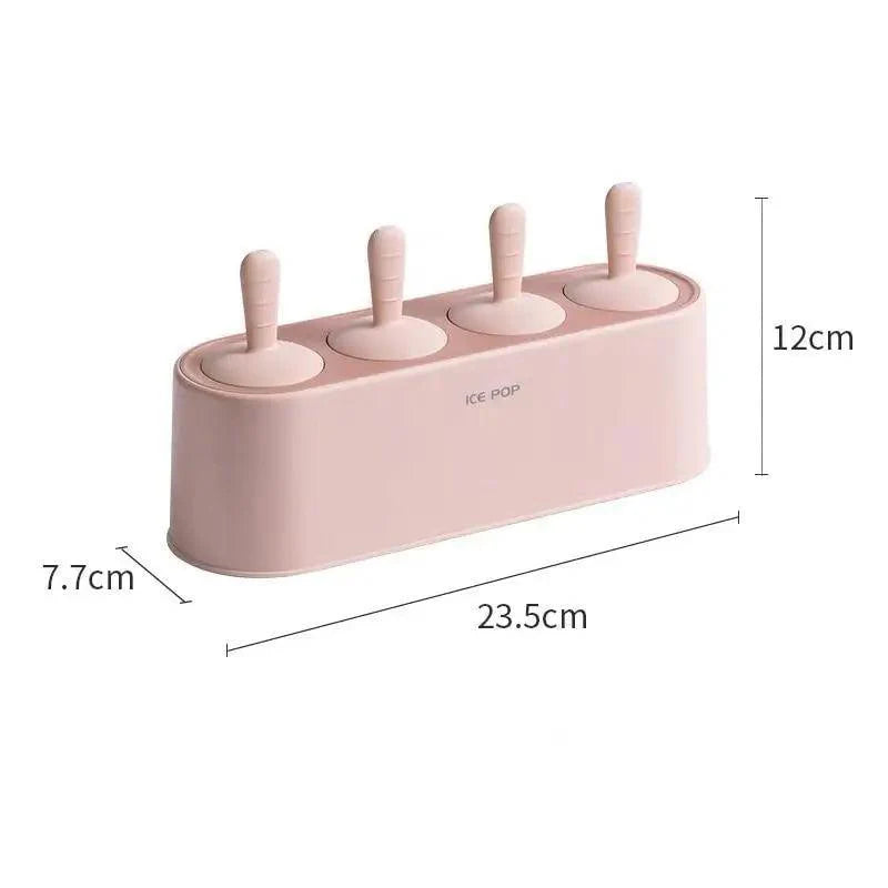 Silicone Popsicle Molds, 4-Cavity