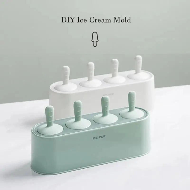 Silicone Popsicle Molds, 4-Cavity