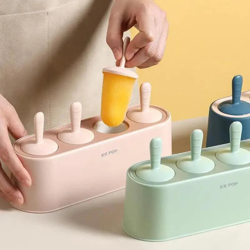 Silicone Popsicle Molds, 4-Cavity